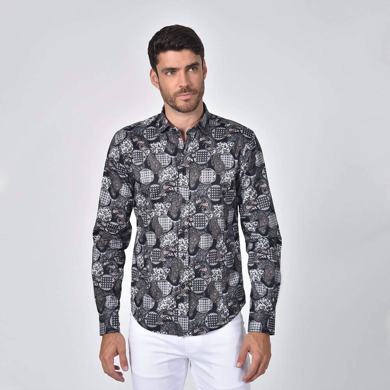 Eight X - Moroccan Tapestry Paisley Button Down Shirt