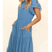 Haptics - Mock Neck Maxi Dress