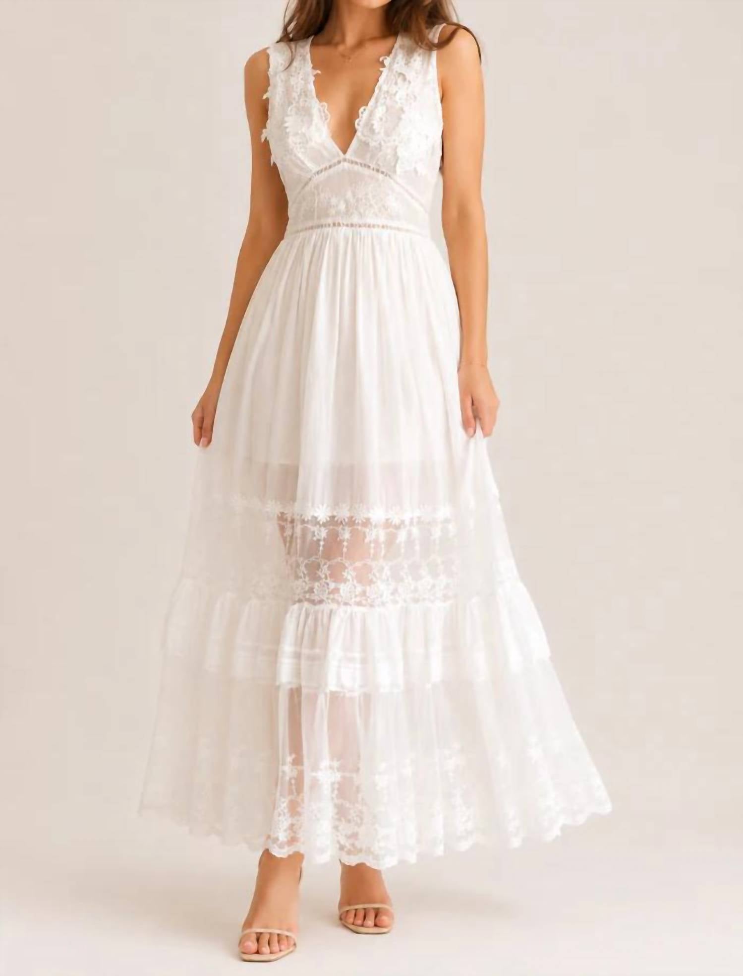 Fashion Concepts - Lace & Woven Maxi Dress
