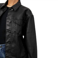 Rails Women's Mulholland Jacket in coated noir - women's jacket - alternate view