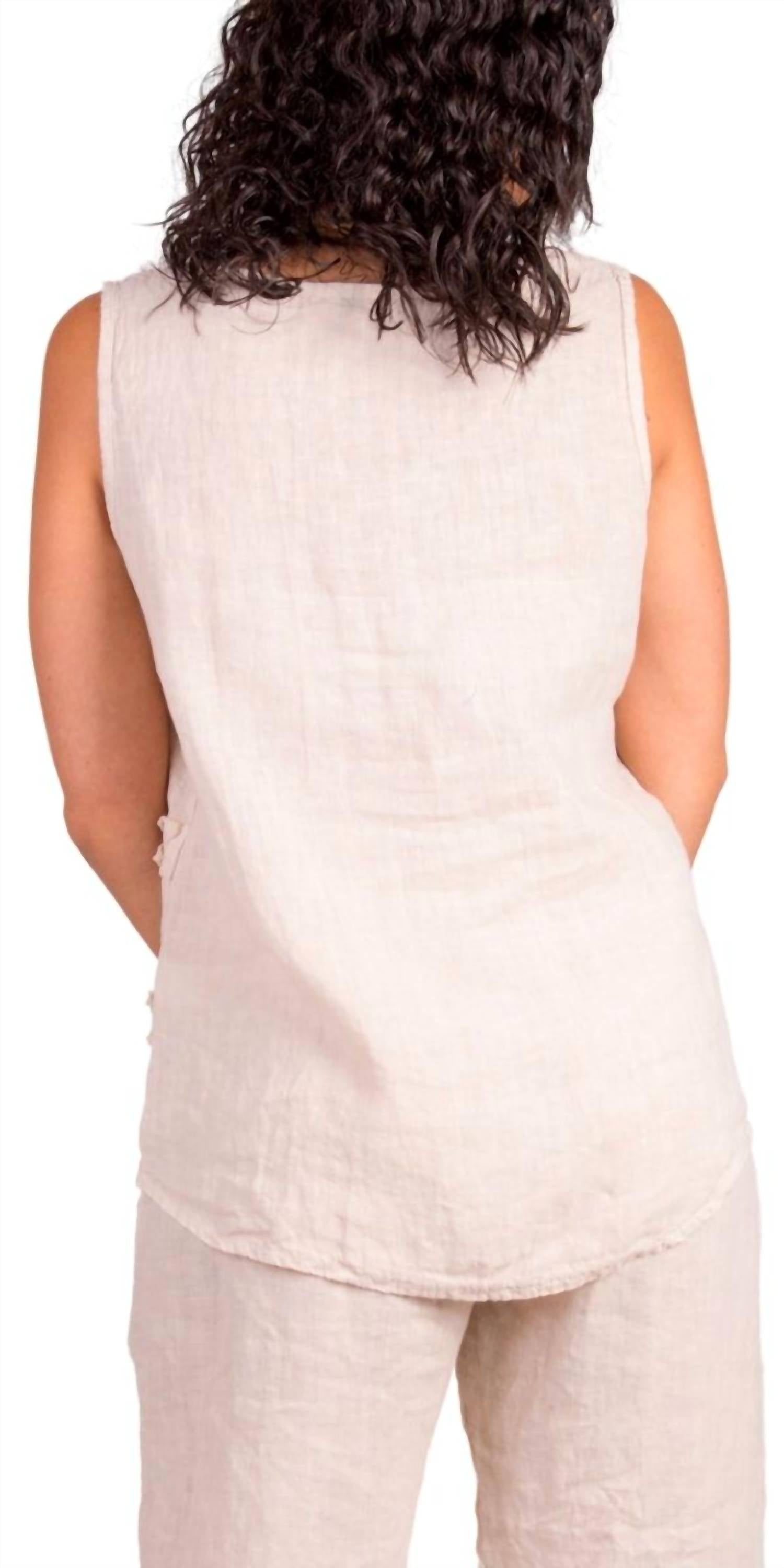 Gigi Moda - Palermo Linen Sleeveless Top