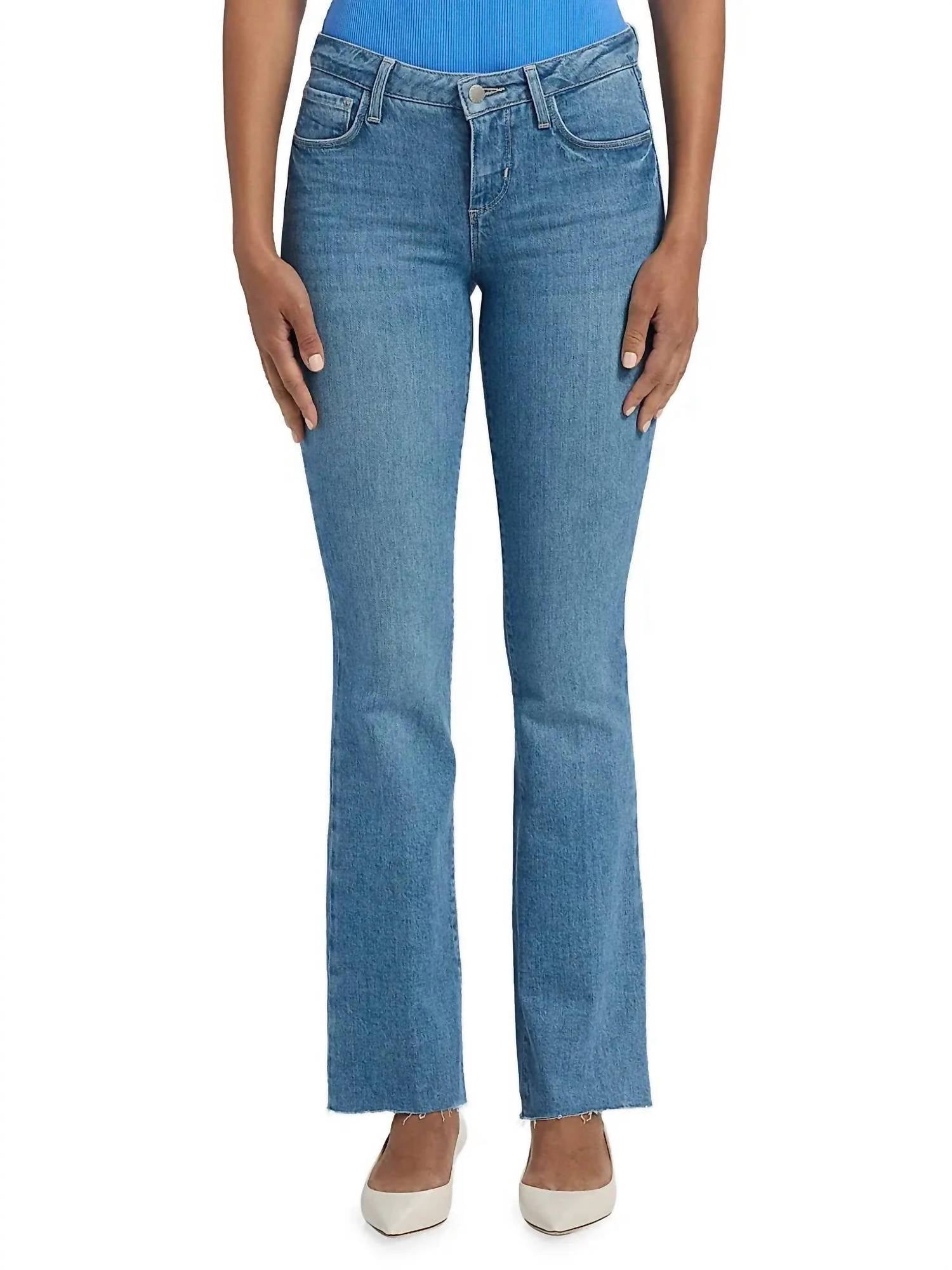 L'Agence - Sneeki Low Rise Sneaker Straight Jeans