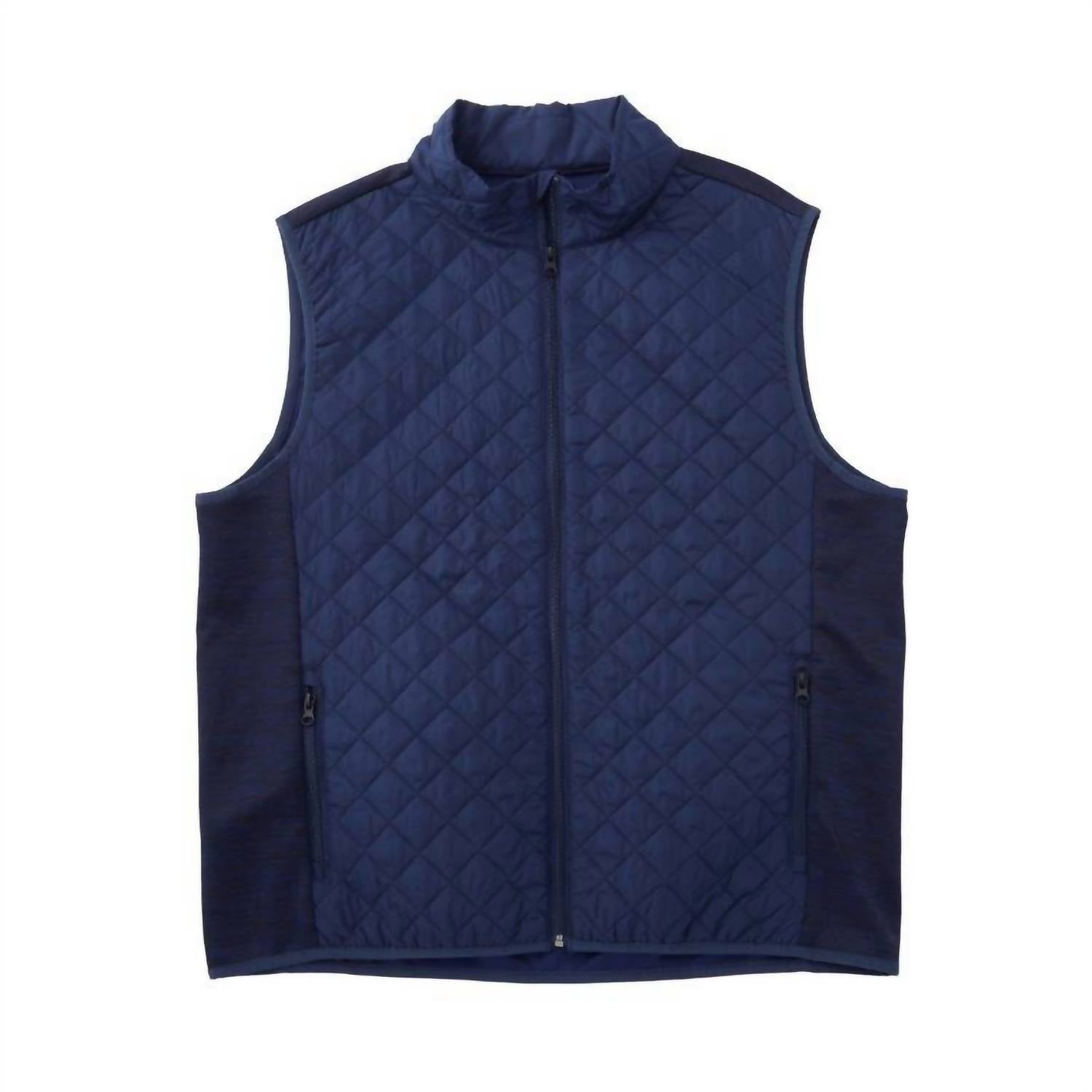 F/X Fusion Men's Quilted Sporty Vest in navy - men's jacket