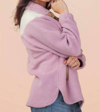 Very J - Cozy Oversized Fleece Pullover Sweatshirt