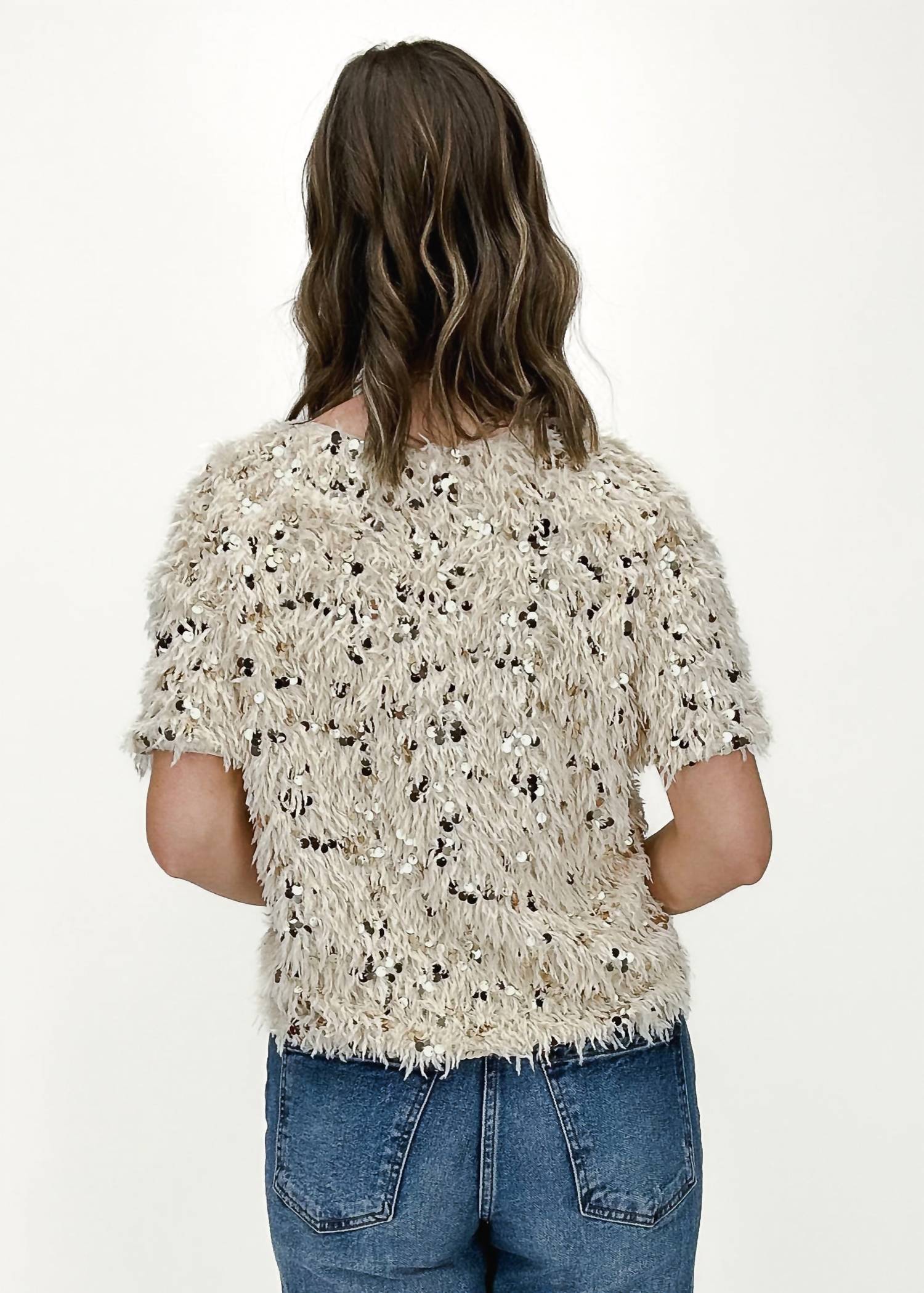 Ivy Jane - Dahlia Fuzzy Sparkle Tee