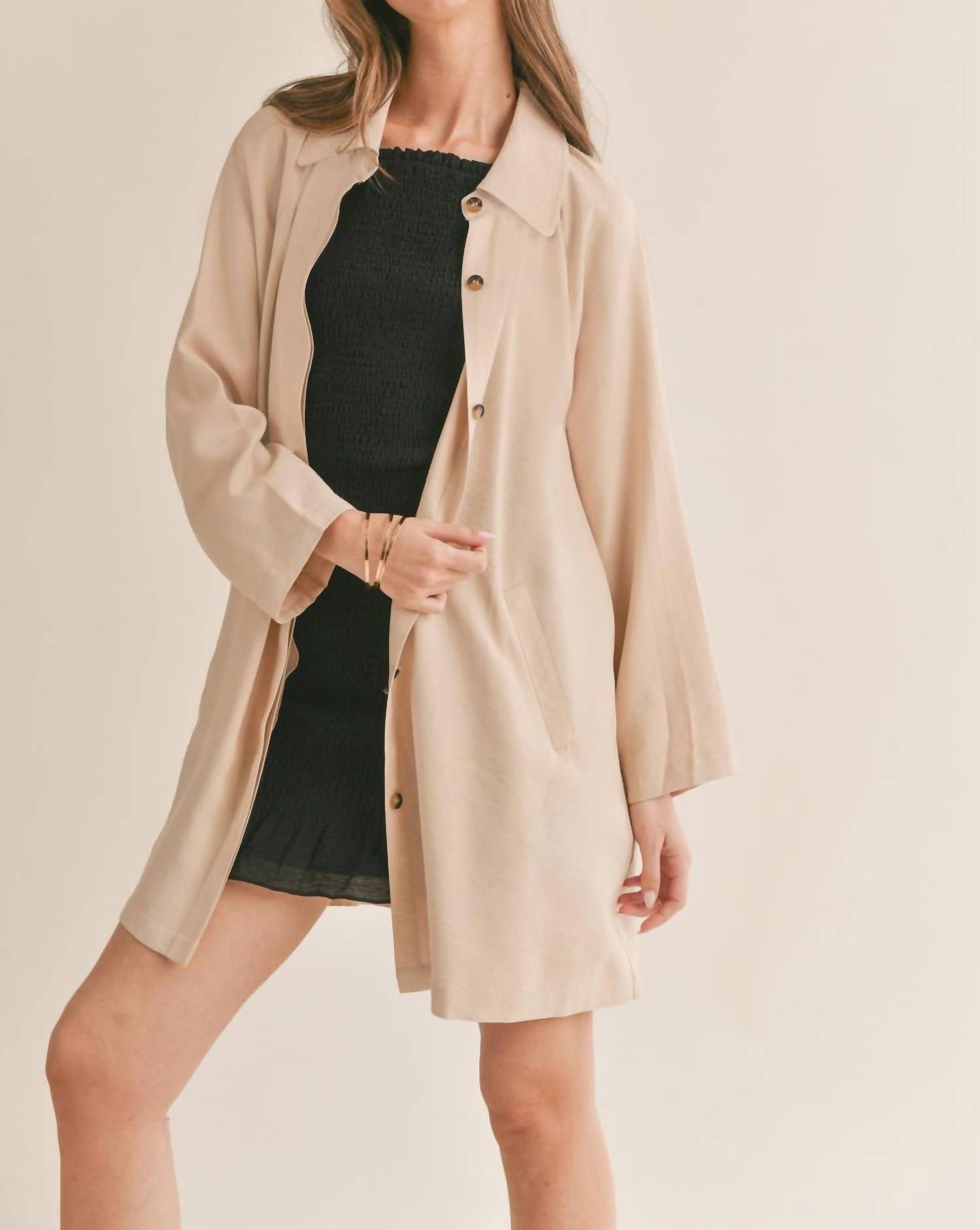Sage The Label - Relaxed Raglan Half Coat