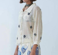 Carolina K - Women's Delmar Crochet Bomber Overshirt