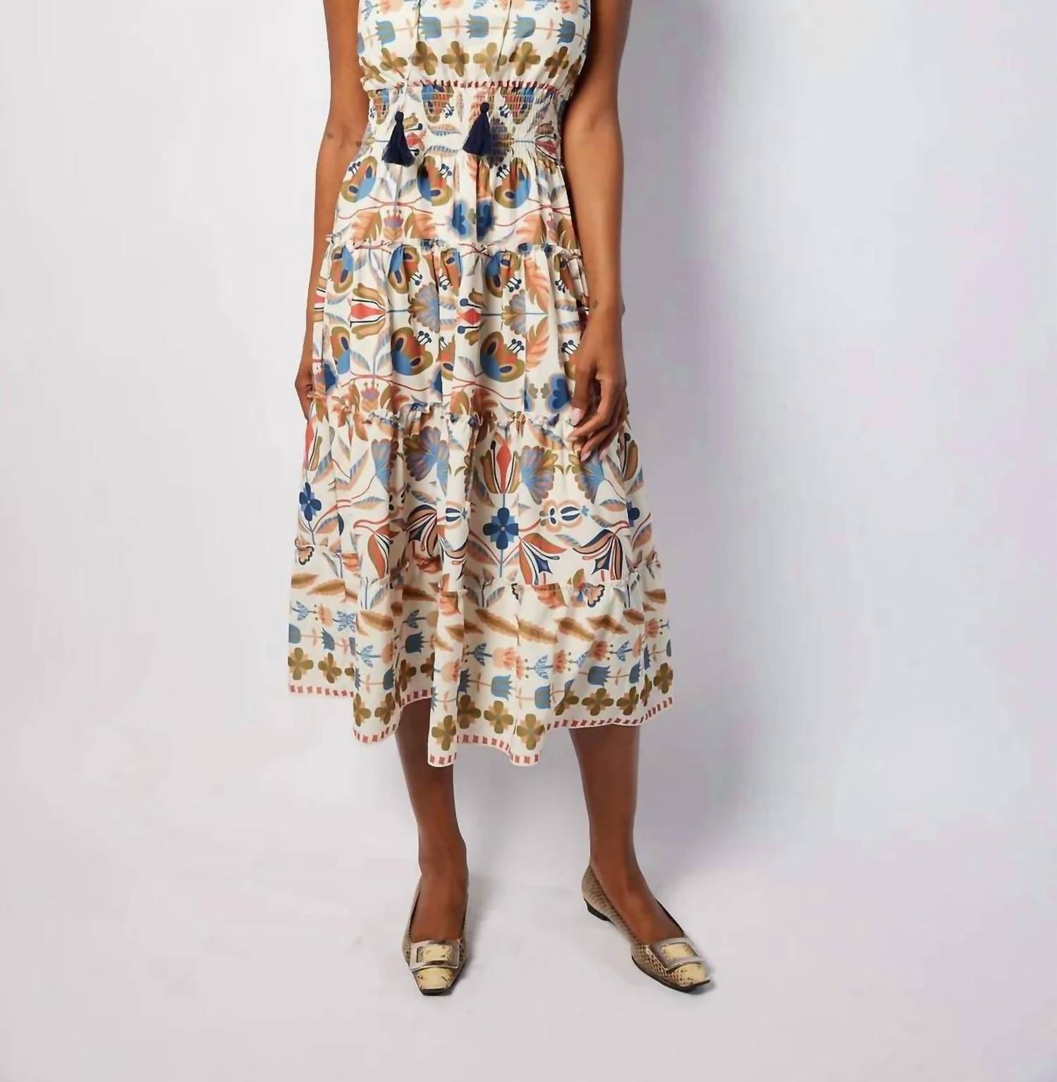 Sail To Sable - Smocked Waist Midi Dress