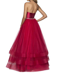 Blush Prom - Strapless Tulle Ballgown With Jeweled Waist