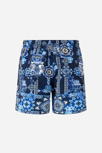 Camilla - Elastic Waist Mid Length Boardshorts