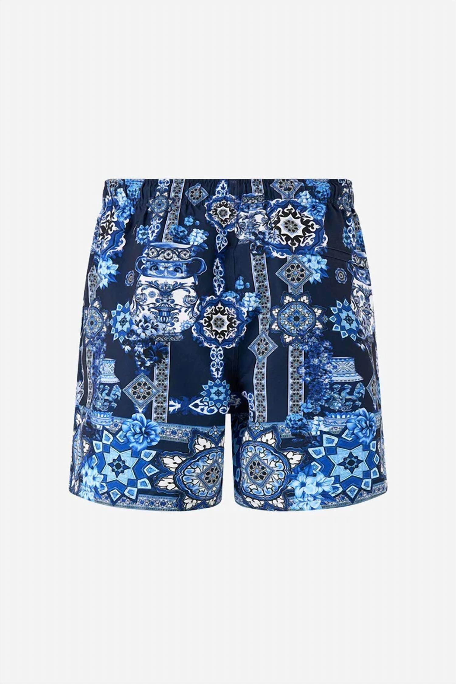 Camilla - Elastic Waist Mid Length Boardshorts