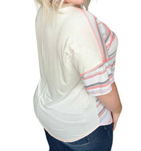 Sew In Love - Round Neck Drop Shoulder Striped Top