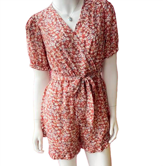 Miss Sparkling - Women's V-Neck Floral Romper