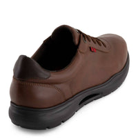 Andrea Men's Leather Oxford Shoes in light brown - men's shoe - detail view