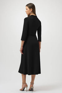 Joseph Ribkoff Scuba Crepe Fit And Flare Dress in black - women's dress - alternate view