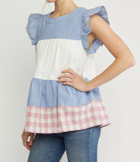 Entro - Mixed Print Tiered Top