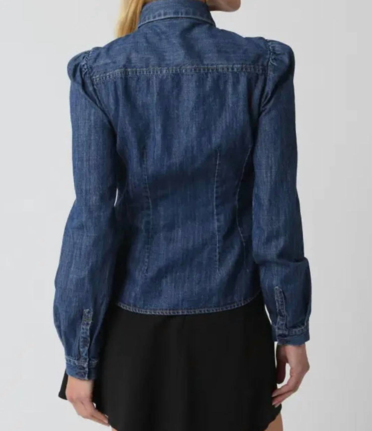 Olivaceous - Camille Denim Cutout Top