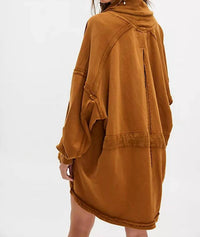 Free People Boothbay Long-Sleeve Sweatshirt in chai tea - women's top - alternate view