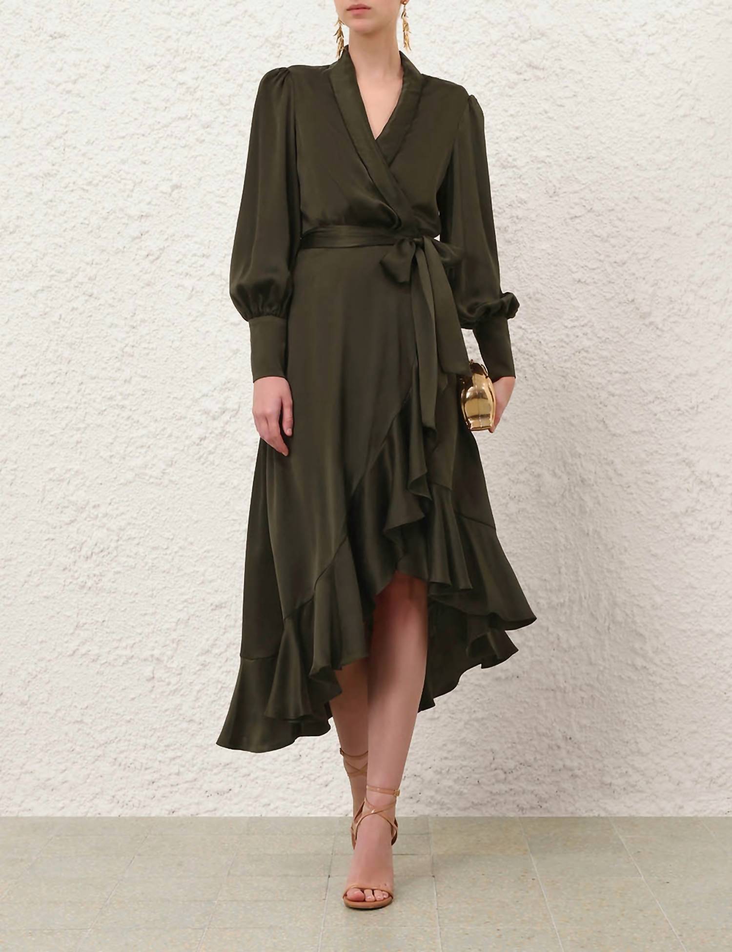 Zimmermann - Silk Wrap Midi Dress