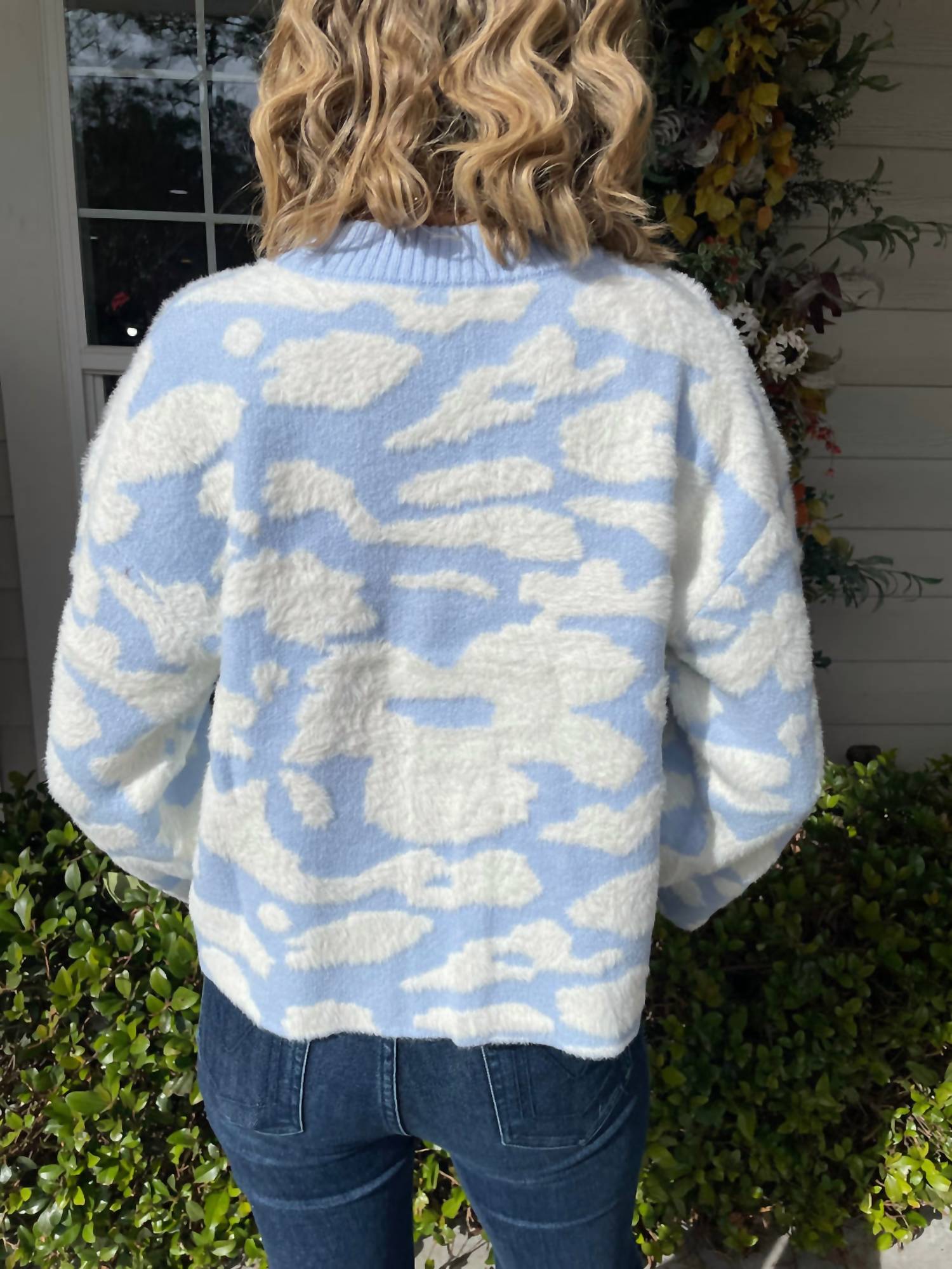 She + Sky - Cloud Crewneck Sweater