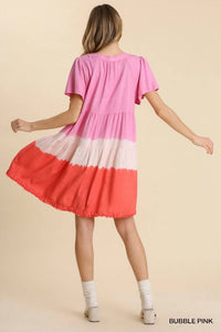 Umgee - Dip Dye Color Block Dress