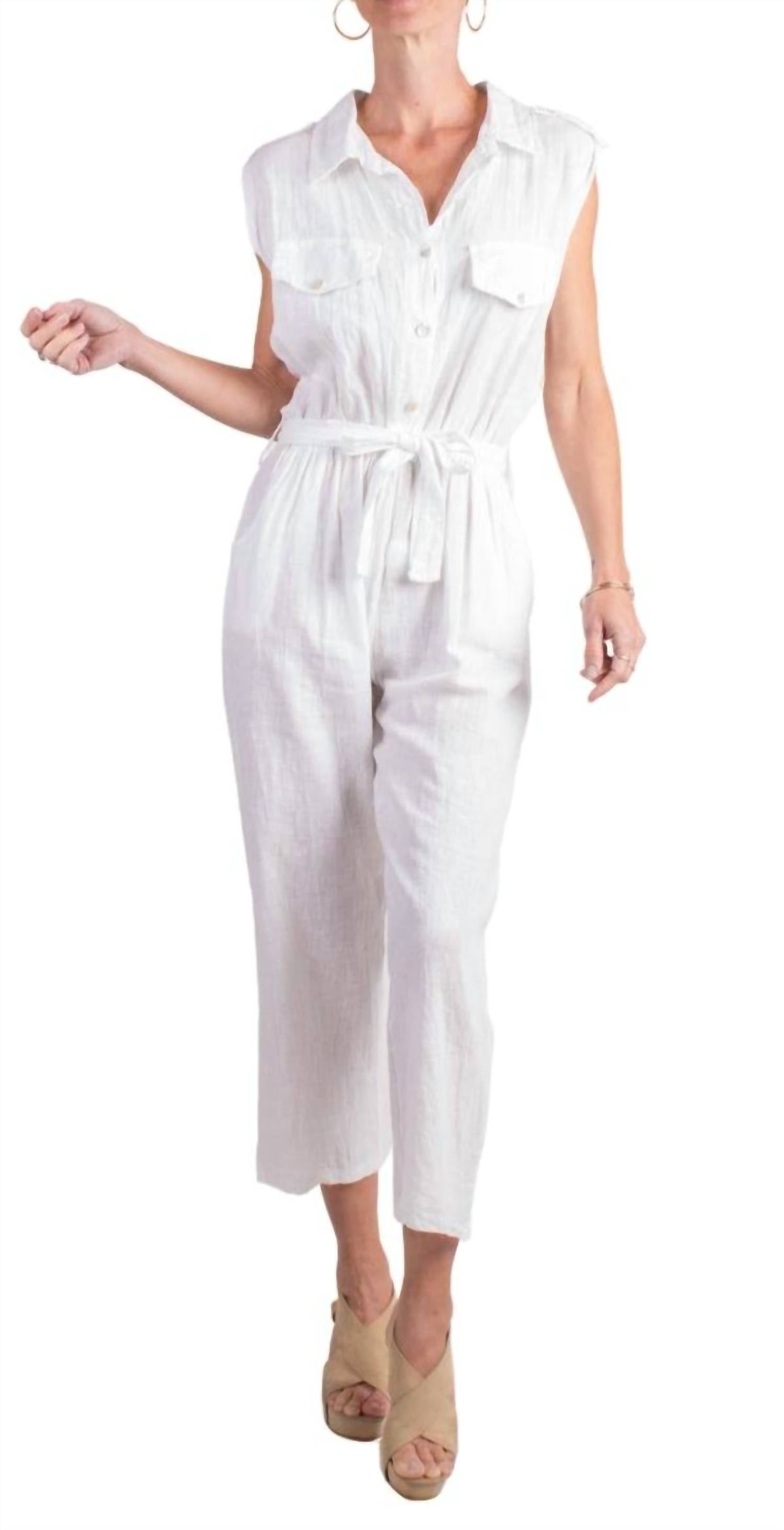 GIGI MODA La Tela Jumpsuit in white - women's pants - view 4