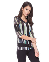 Exclusive Thredz - Light Full Mesh Zipper 3/4 Sleeve Jacket