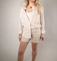 Z Supply - Women's Reese Button Up Stripe Top