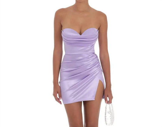 Lucy In The Sky - Women's Falling Into You Satin Mini Dress