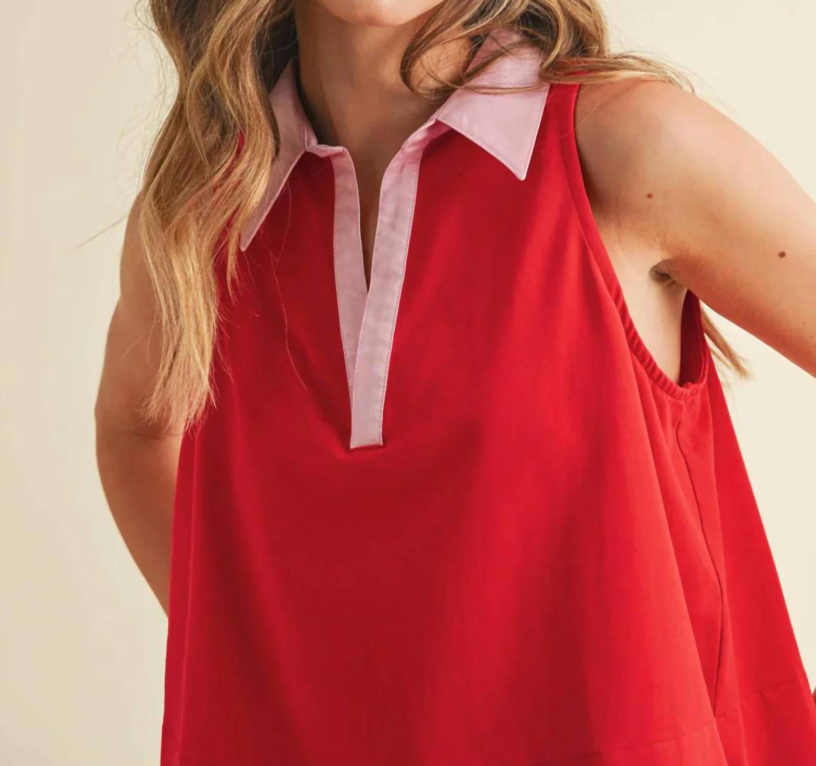 Tcec - Relaxed Cotton Poplin Collar Top