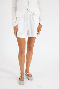 Michael Stars Mavis Short With Pocket in white - women's shorts