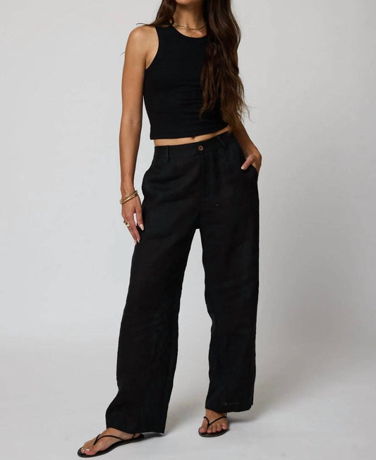 Stillwater - Linen Wide Leg Barrel Pants