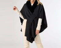 Coco + Carmen - Rae Pull Through Wrap With Faux Fur