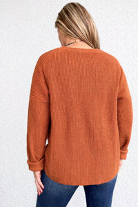 2FlyCo Taos Sweater in rust - women's sweater - detail view