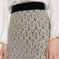 Sandro - Short Lurex Jacquard Knit Skirt