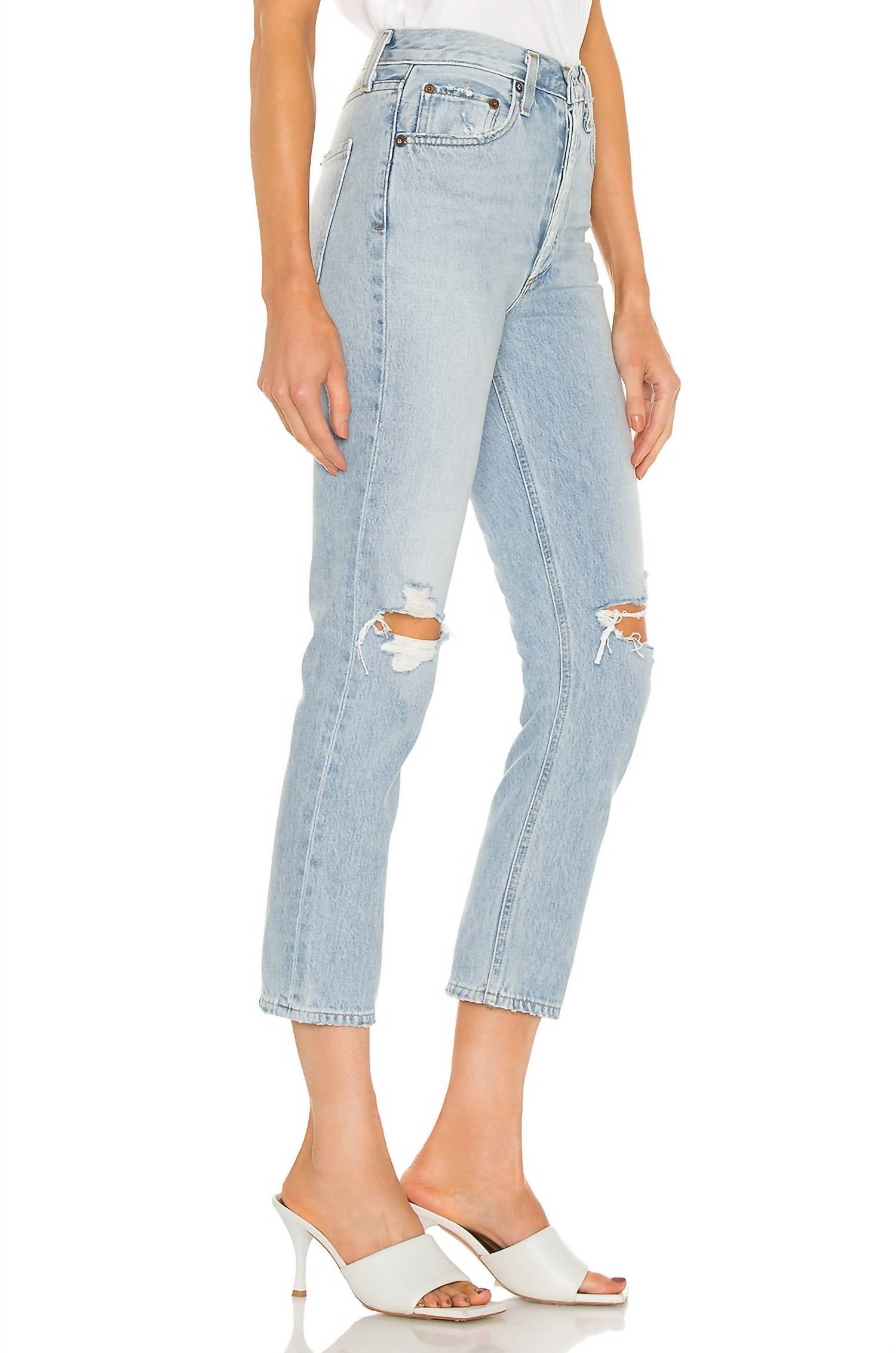 Agolde - Riley High Rise Straight Crop Jeans