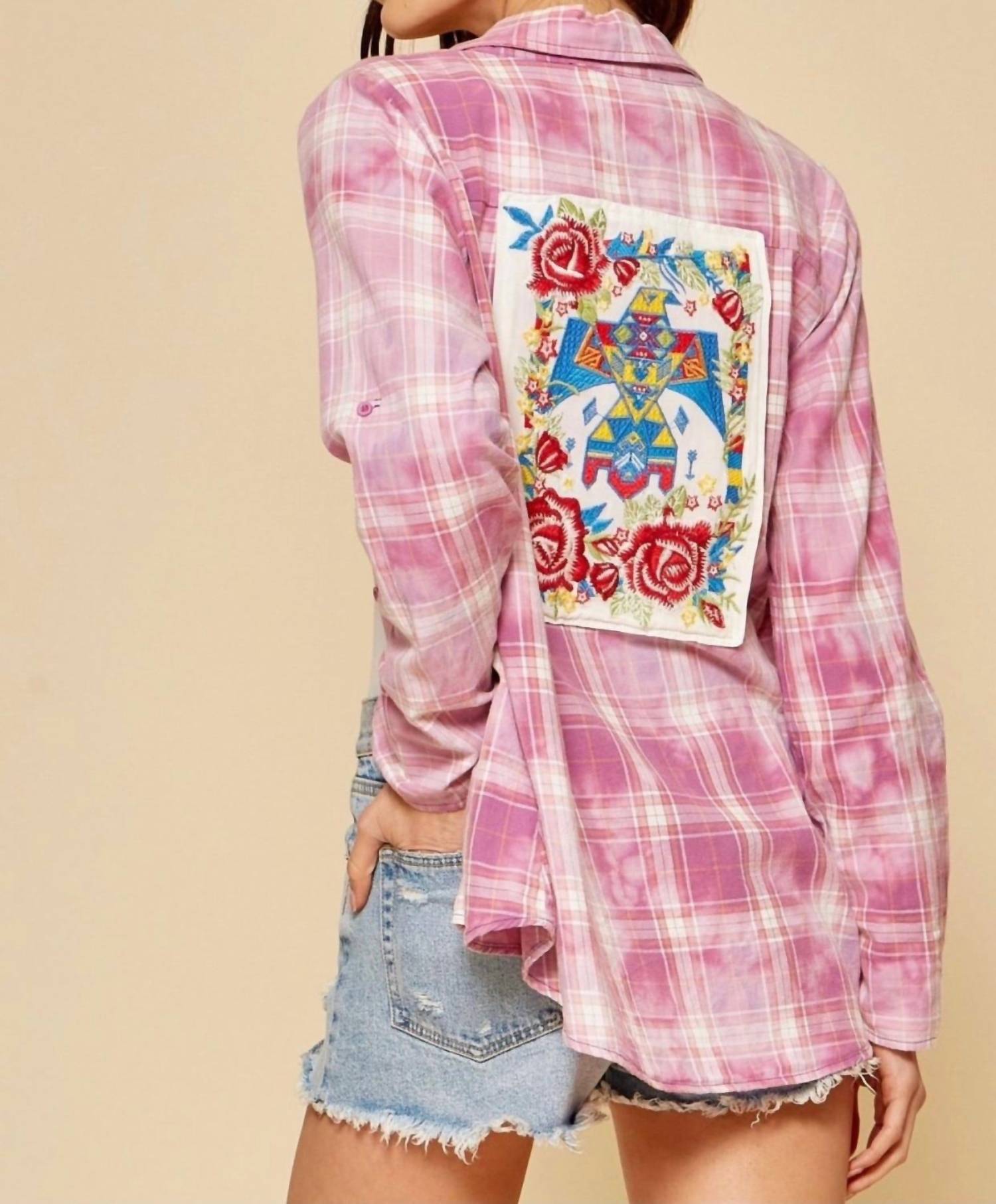 Savannah Jane - Soaring Eagle Embroidered Button-Down