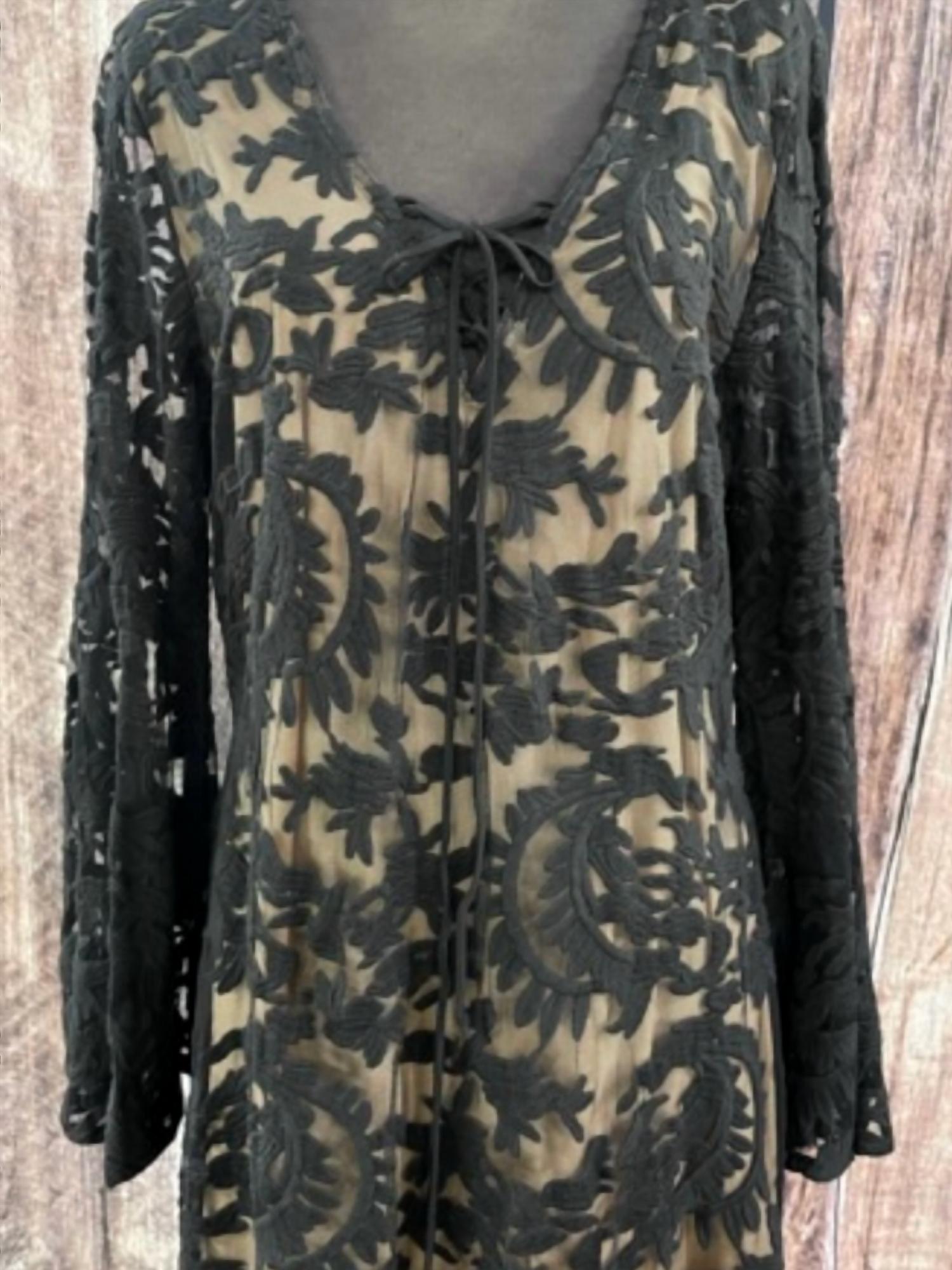 Lace and Tan Dress