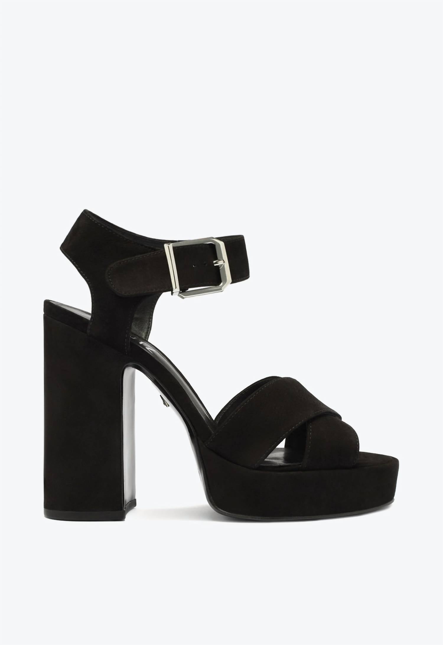 SCHUTZ Women's Penelope Sandals in black - women's sandal - detail view