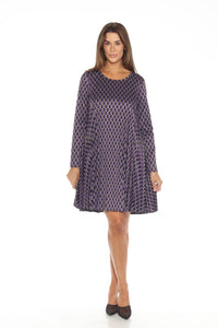 Joseph Ribkoff - Women's Geometric Knit Shift Dress