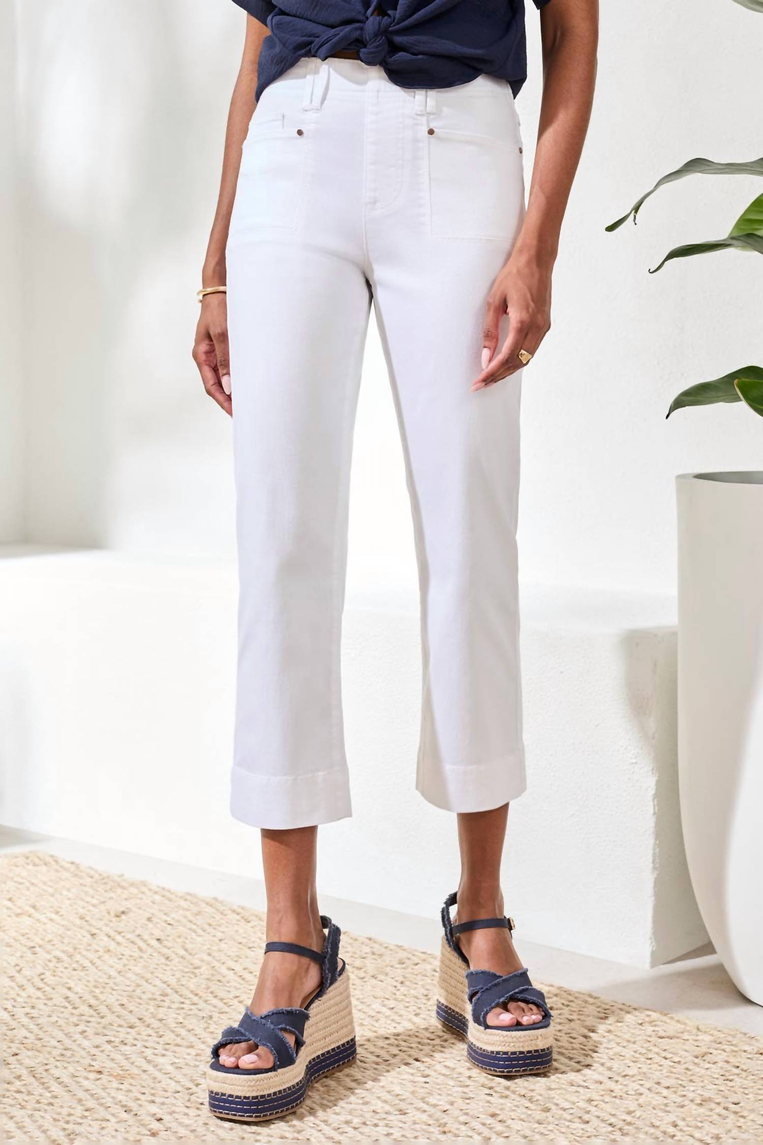 TRIBAL Women's Capri Pant in white - women's pants