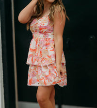 Joy Joy - Ribbon Cinched Wait Layer Dress