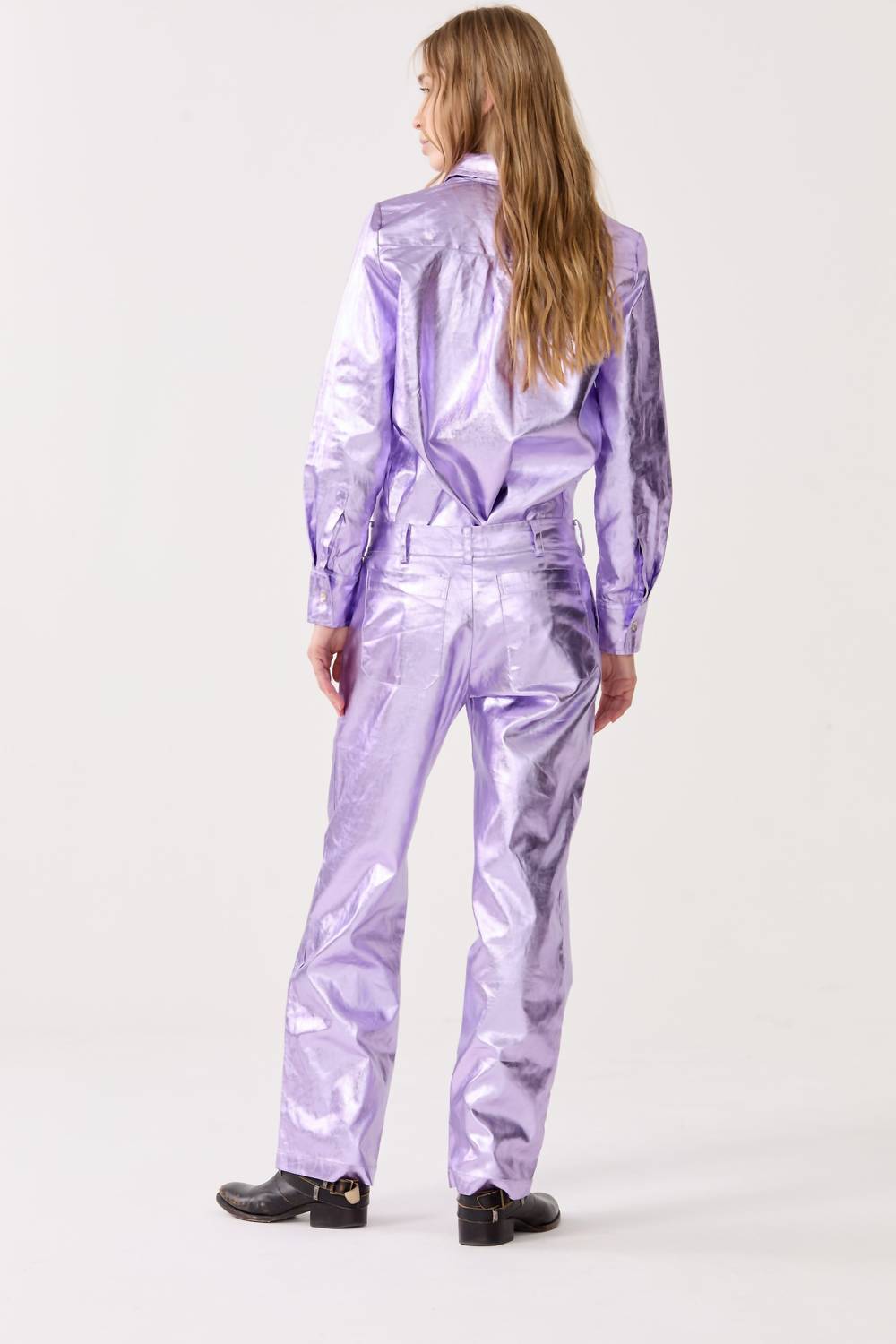Lanhtropy - Astro Metallic Linen Pants