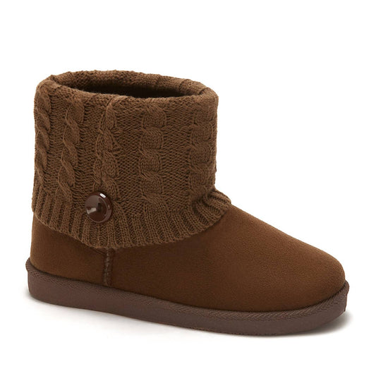 Andrea - Women's Winter Booties With Knit Shaft