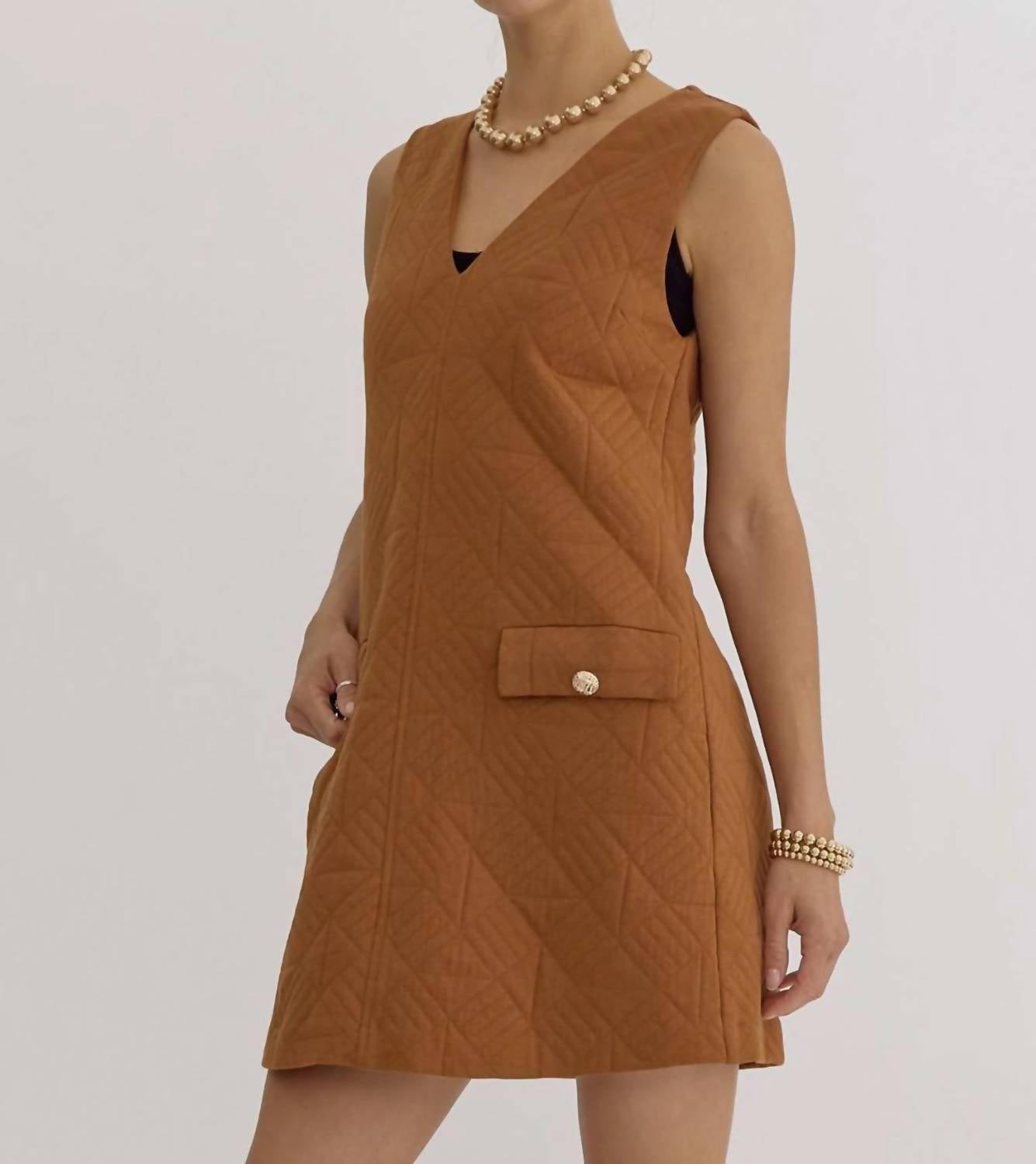 Entro - Women's Button Quilted Dress