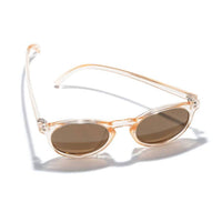 Sunski Women's Dipsea Round Sunglasses in champagne brown - women's accessory - alternate view