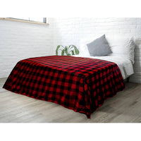 Pavilia - Buffalo Check Plaid Plush Fleece Blanket Throw