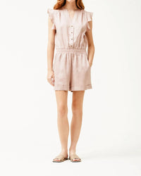 Grade & Gather - Ruffle Sleeve Linen Romper