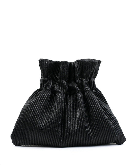 Street Level - Women's Ribbed Mini Evening Bag With Chain