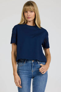 Dear John Denim - Maddox Crew Neck Eyelet Sleeve Top